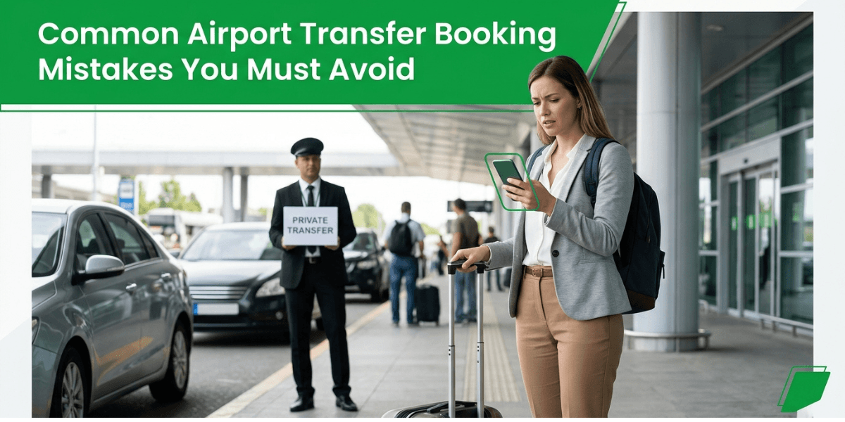 List of common mistakes to avoid when booking airport transfers.