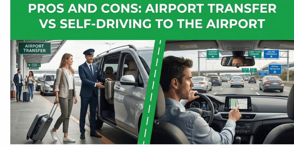 Pros and cons of airport transfer vs self-driving for convenient and stress-free airport travel.