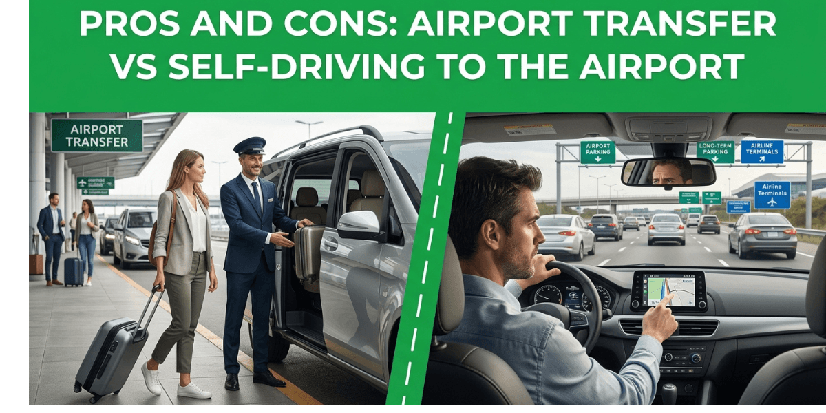 Pros and cons of airport transfer vs self-driving for convenient and stress-free airport travel.